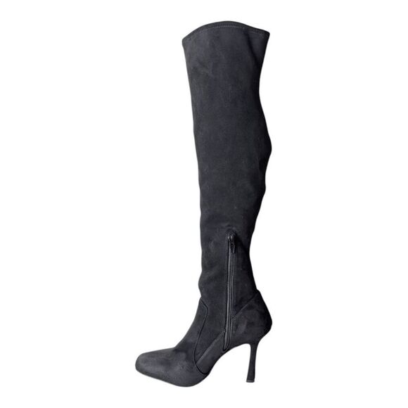 GIANNI BINI Makaye Black Suede Knee High Boot Size 7M - Picture 7 of 10